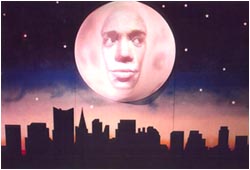 man in the moon, Video SpokesMannequin, PeopleVision, Video Mannequin, 3D Projection Face, Video Face, Sculpted Projection, Virtual Spokesperson, Face Projection Mapping, Talking Mannequin, Animated Figure, Dimensional Projection, Projected Head, Animated Mannequin, Virtual Mannequin